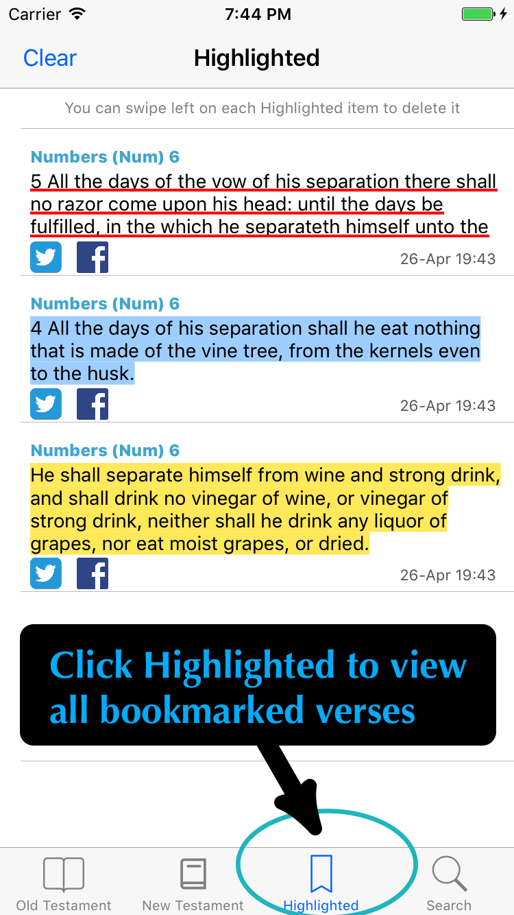 All Highlighted and Bookmarked